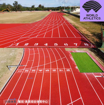 Iaaf Профессиональный 400 метров 8 полос Спортивная резиновая трасса полный PUR смешанный литье