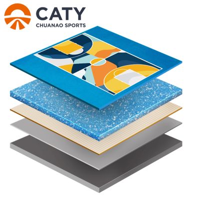 Прочная полуфабричная многофункциональная спортивная площадка, бесшовное нескользящее покрытие для школ и сообществ
