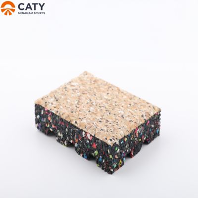 Многоцветные премиальные резиновые плитки, эстетический дизайн с антискользящим и устойчивым к ударам для зоны тренажерного зала