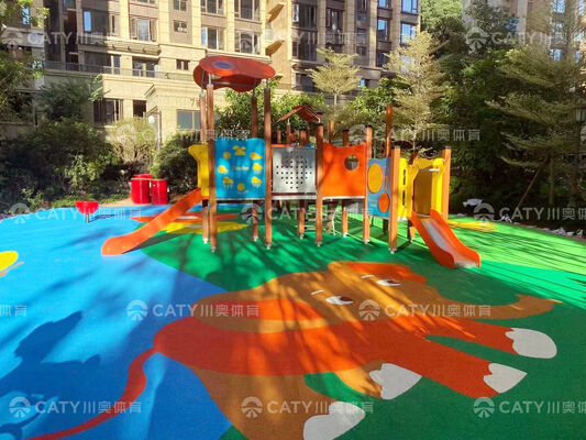 Фабричная цена EPDM Granule Rubber Mulch Material Антискользящая площадка 1-4 мм Толщина 20% содержание EPDM в резине